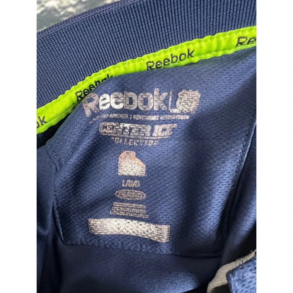 Reebok Nashville Predators NHL Polo Shirt Mens Large Blue Center Ice PlayDry